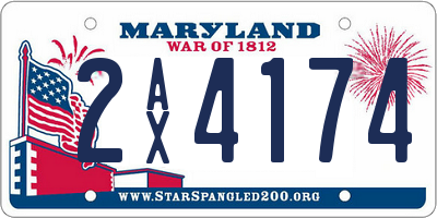MD license plate 2AX4174