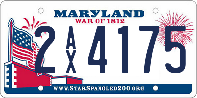 MD license plate 2AX4175