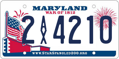MD license plate 2AX4210