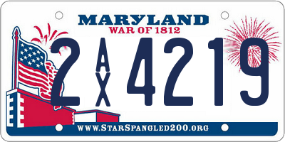 MD license plate 2AX4219