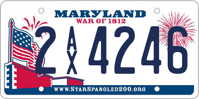 MD license plate 2AX4246
