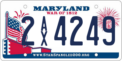 MD license plate 2AX4249