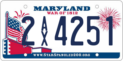 MD license plate 2AX4251