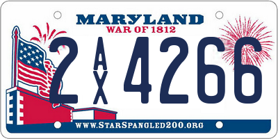 MD license plate 2AX4266