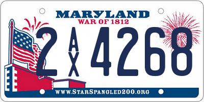 MD license plate 2AX4268