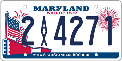 MD license plate 2AX4271