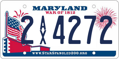 MD license plate 2AX4272