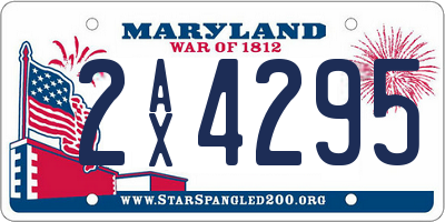 MD license plate 2AX4295