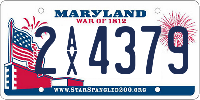MD license plate 2AX4379