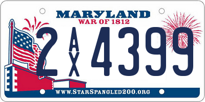 MD license plate 2AX4399