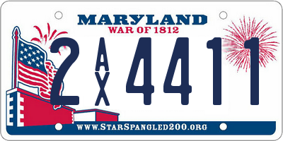 MD license plate 2AX4411