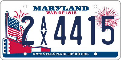 MD license plate 2AX4415