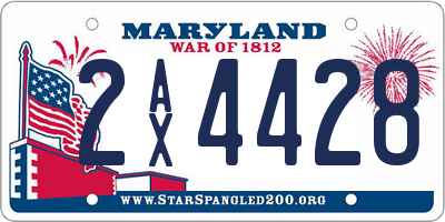 MD license plate 2AX4428