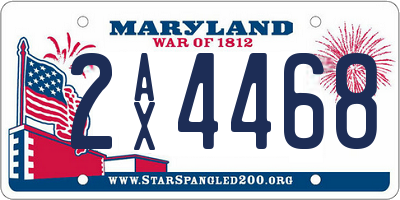 MD license plate 2AX4468