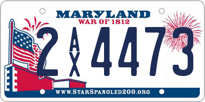 MD license plate 2AX4473