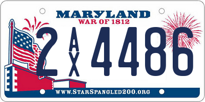 MD license plate 2AX4486