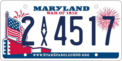 MD license plate 2AX4517