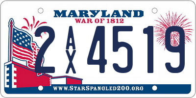 MD license plate 2AX4519
