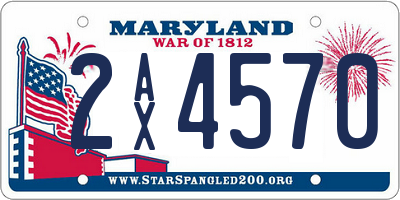 MD license plate 2AX4570