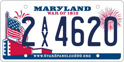 MD license plate 2AX4620