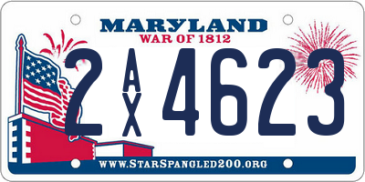 MD license plate 2AX4623