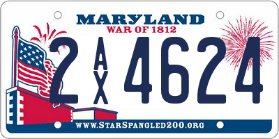 MD license plate 2AX4624