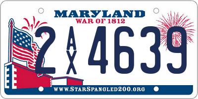 MD license plate 2AX4639