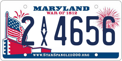 MD license plate 2AX4656