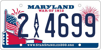 MD license plate 2AX4699