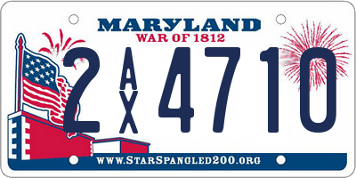 MD license plate 2AX4710