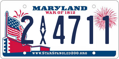 MD license plate 2AX4711