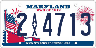MD license plate 2AX4713