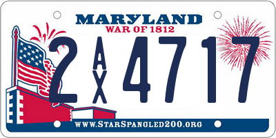 MD license plate 2AX4717