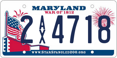 MD license plate 2AX4718