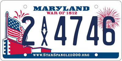 MD license plate 2AX4746