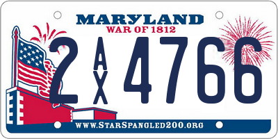 MD license plate 2AX4766
