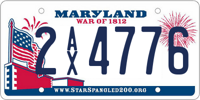MD license plate 2AX4776