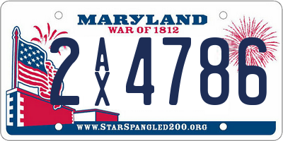 MD license plate 2AX4786