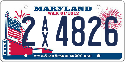 MD license plate 2AX4826
