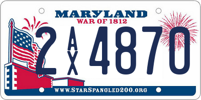 MD license plate 2AX4870