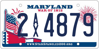 MD license plate 2AX4879