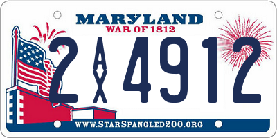 MD license plate 2AX4912