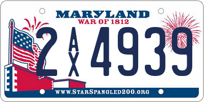 MD license plate 2AX4939