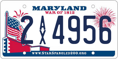 MD license plate 2AX4956