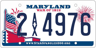 MD license plate 2AX4976