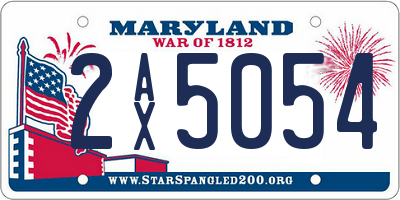 MD license plate 2AX5054