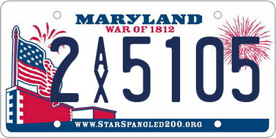 MD license plate 2AX5105