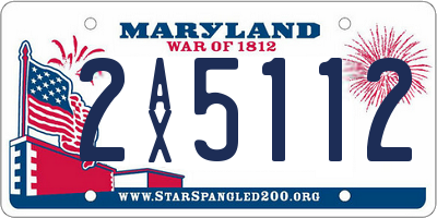MD license plate 2AX5112