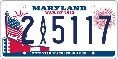 MD license plate 2AX5117