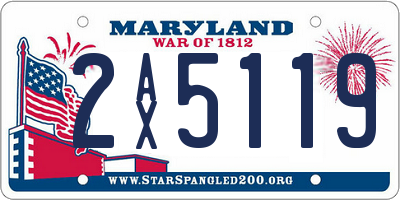 MD license plate 2AX5119